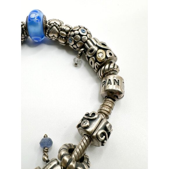 Pandora Charm Bracelet With 25 Charms (Sterling & 14K Accent Beads) - Picture 10 of 14